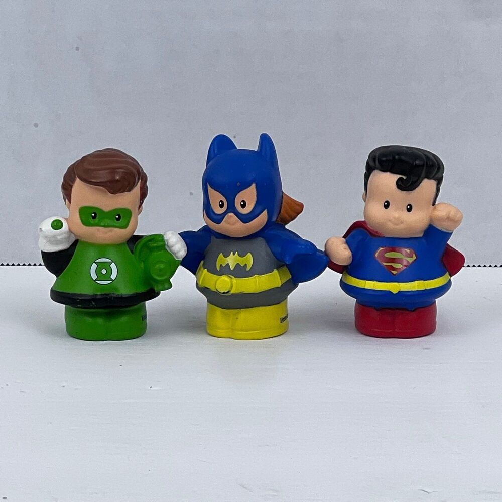 Fisher Price Little People DC Comics Figure Lot Superman Batman Green Lantern